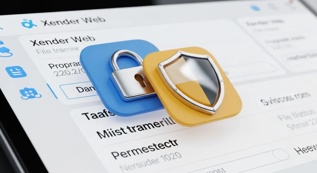 Xender Web secure and private file transfers illustration