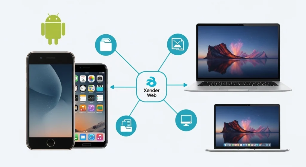 using Xender Web for file sharing