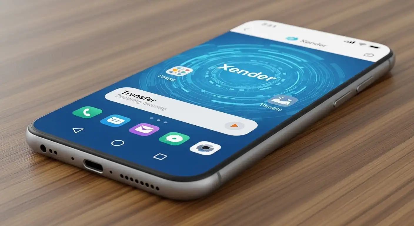 Xender Latest Version 2025 APK download screen on smartphone
