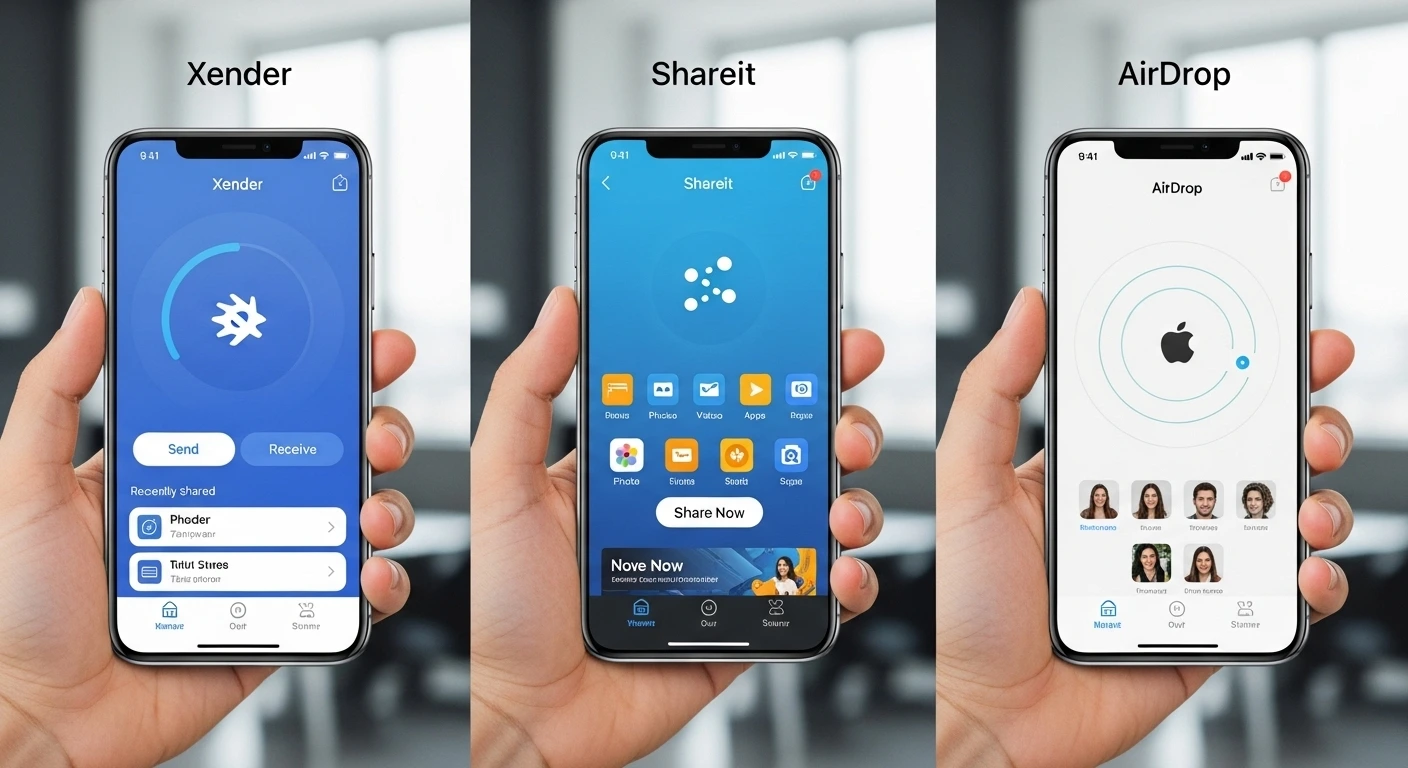 xender vs shareit vs airdrop