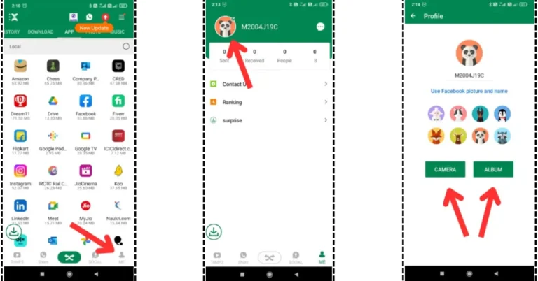 how to change avatar in xender