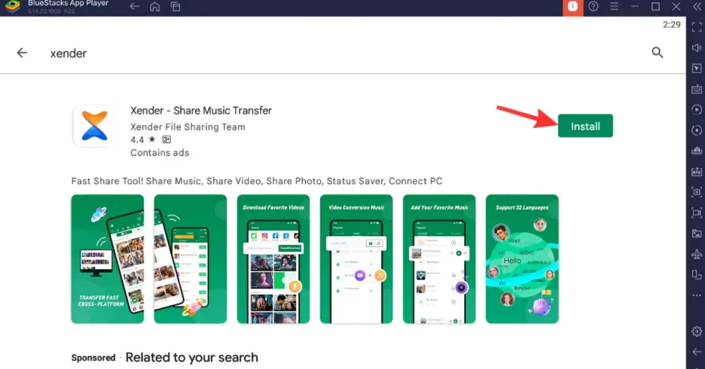 Install the Xender app