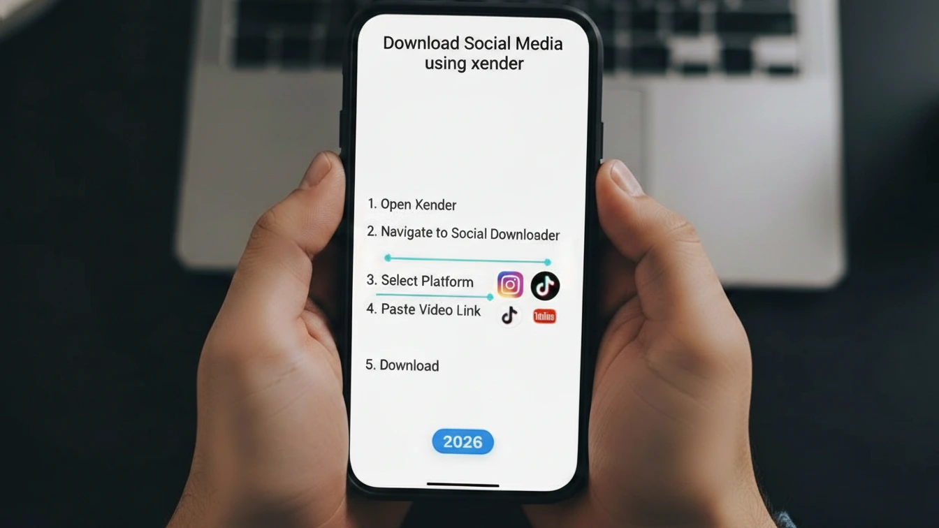 Download Videos from Social Media Using Xender.