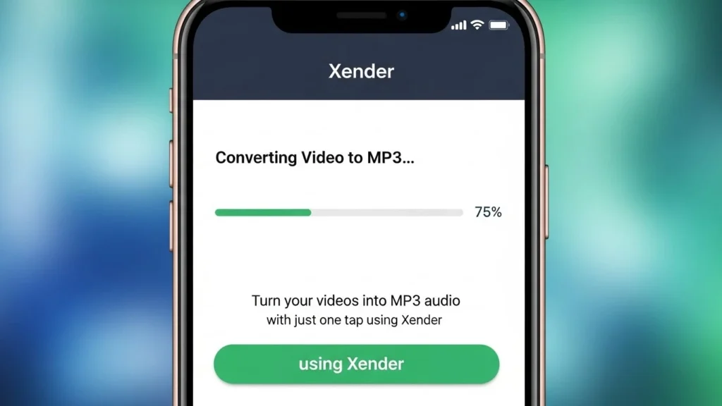 Xender app - converting videos to MP3 