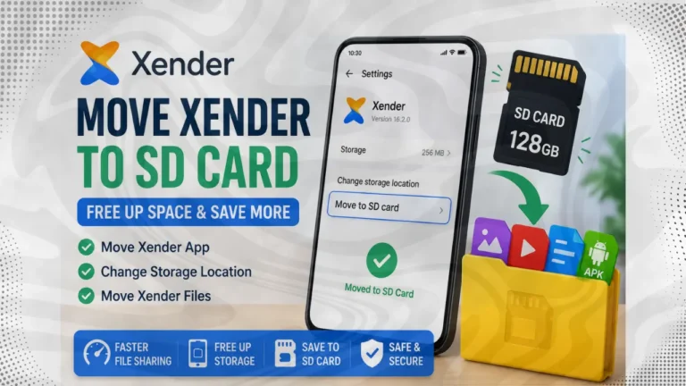 Move Xender to SD card and change storage location on Android